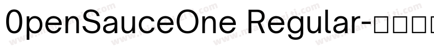 0penSauceOne Regular字体转换